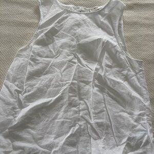 J. Crew Crisp White Linen Blouse